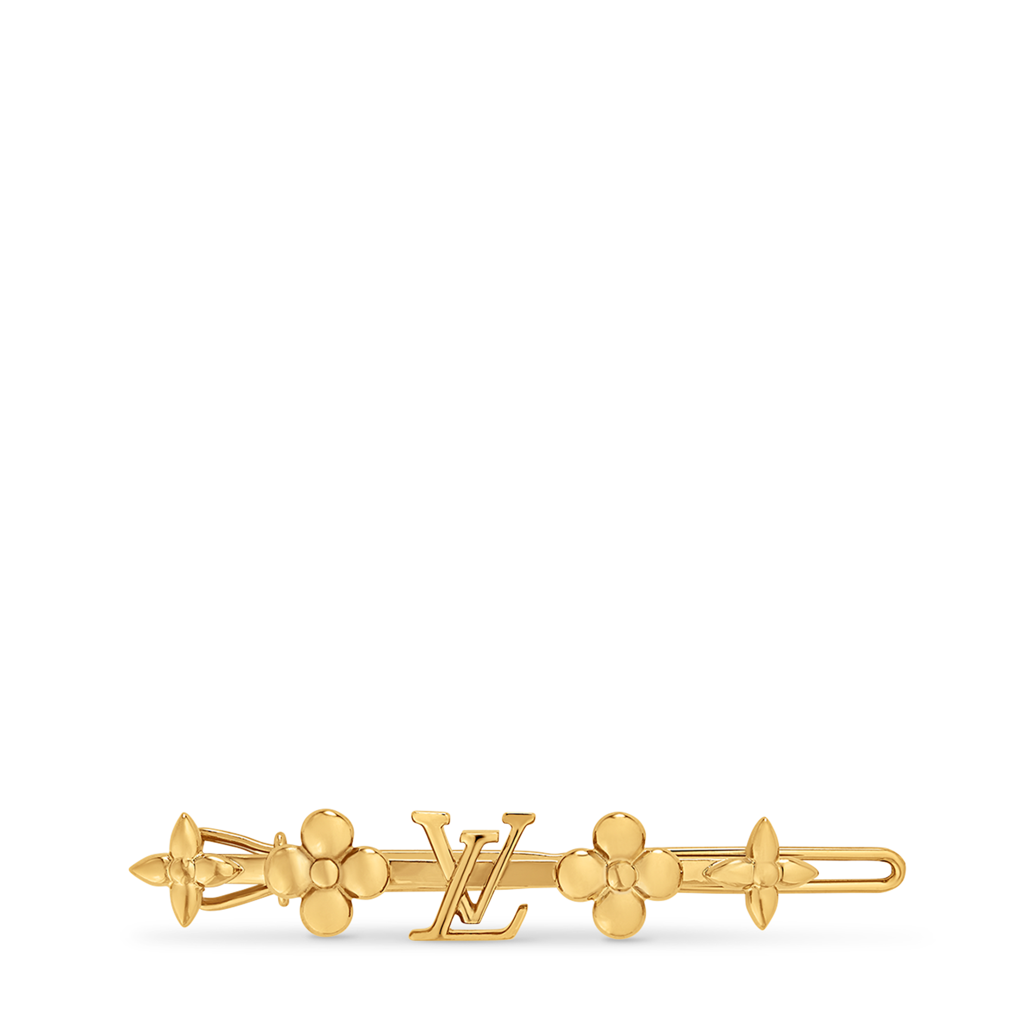 LOUIS VUITTON Barrette Baby Louis LV monogram hair accessory Clip Pin M01670 gold